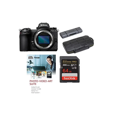 Nikon Z6II Mirrorless w/ 64GB Card, Shoulder Bag, Software and Accessory Bundle