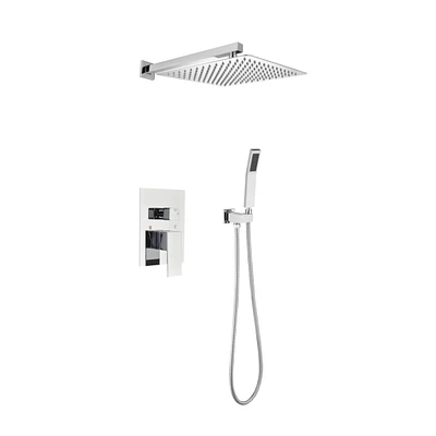 Simplie Fun Luxury Wall-Mounted Rain Mixer Shower Set