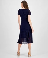 Robbie Bee Women's Tie-Front Midi Dress