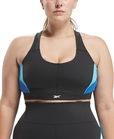 Reebok Plus Lux Colorblocked Racerback Sports Bra