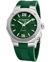 Baume & Mercier Men's Swiss Automatic Riviera Green Rubber Strap Watch 42mm