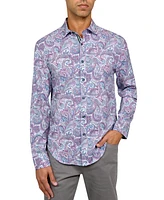 Society of Threads Men's Performance Stretch Paisley Shirt