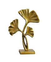 Nearly Natural 15in. Gold Leaf Sculpture Decorative Accent