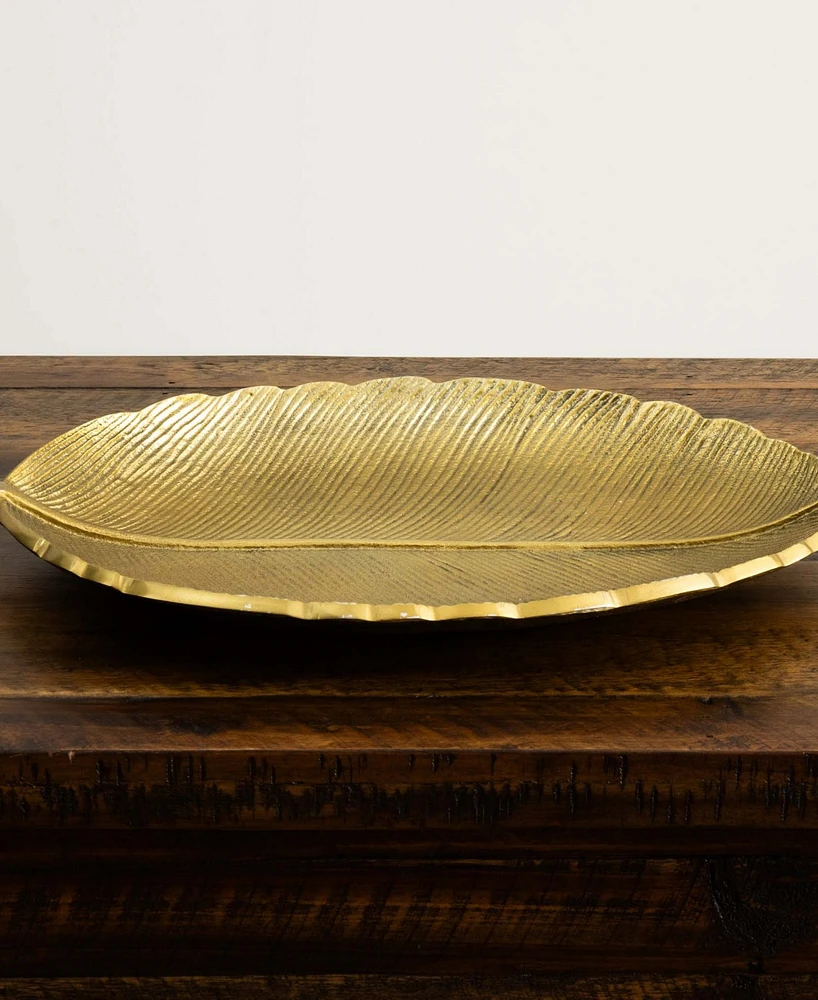 Nearly Natural 16in. Gold Leaf Decorative Accent Tray