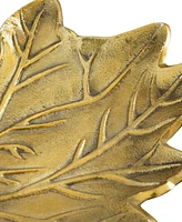 Nearly Natural 10in. Gold Tree of Life Leaf Decorative Accent Tray