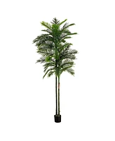 Nearly Natural 10ft. Uv Resistant Artificial Double Robellini Palm Tree Indoor/Outdoor