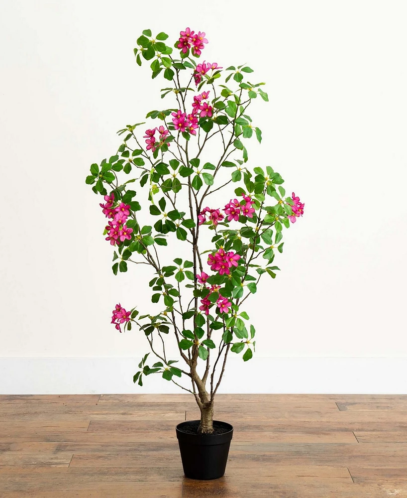Nearly Natural 4ft. Artificial Dogwood Tree with Real Touch Leaves