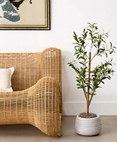 Nearly Natural 3ft. Artificial Olive Tree with Natural Trunk