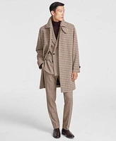 Hugo By Hugo Boss Mens Modern Fit Houndstooth Suit Separate Overcoat