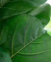 Nearly Natural 6ft. Artificial Giant Leaf Fiddle Leaf Fig Tree in Decorative Planter with Real Touch Leaves