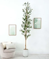 Nearly Natural 9ft. Artificial Olive Tree with Natural Trunk