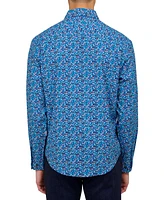 Society of Threads Men's Performance Stretch Micro-Floral Shirt