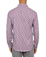 Society of Threads Men's Micro-Floral Performance Stretch Shirt