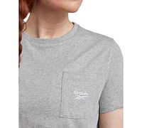 Reebok Plus Identity Crewneck Patch-Pocket T-Shirt