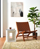 Glitzhome Multi-functional Faux Terrazzo Square Garden Stool or Plant Stand or Accent Table