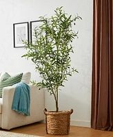 Glitzhome 6ft. Faux Olive Tree in Pot