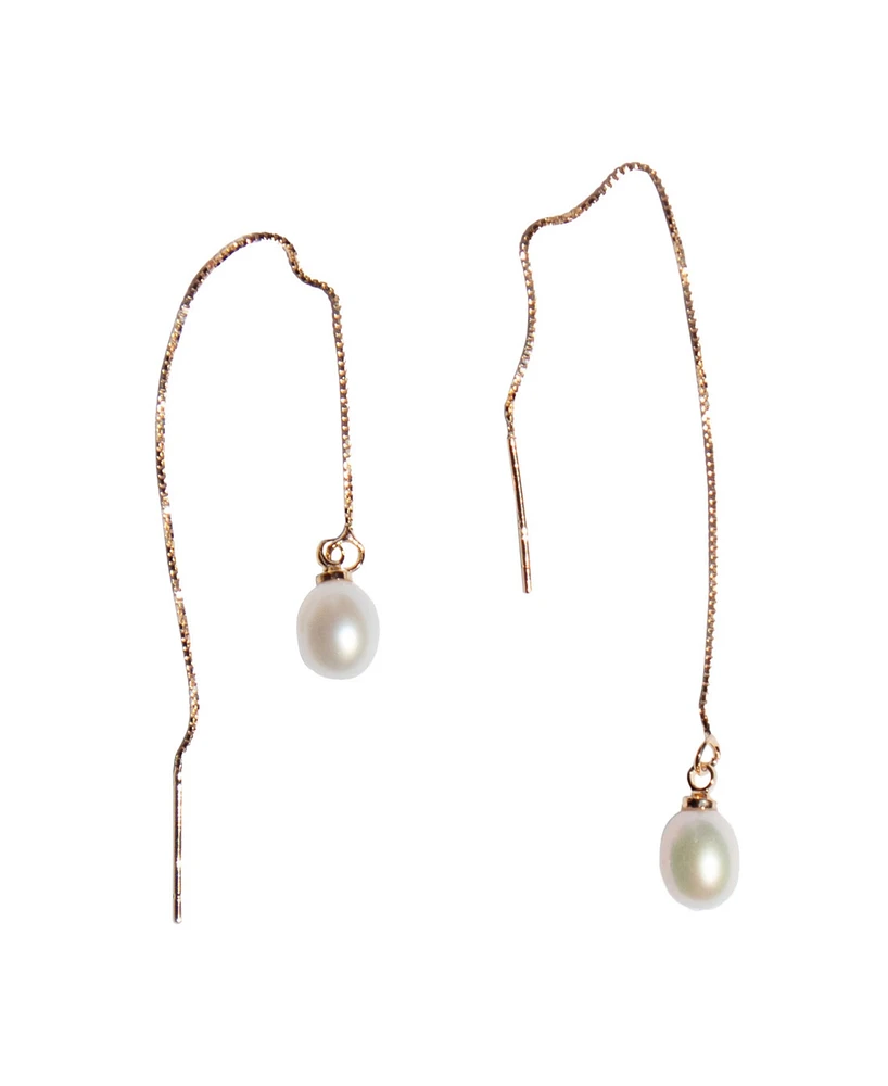 Lilith — pearl thread earrings