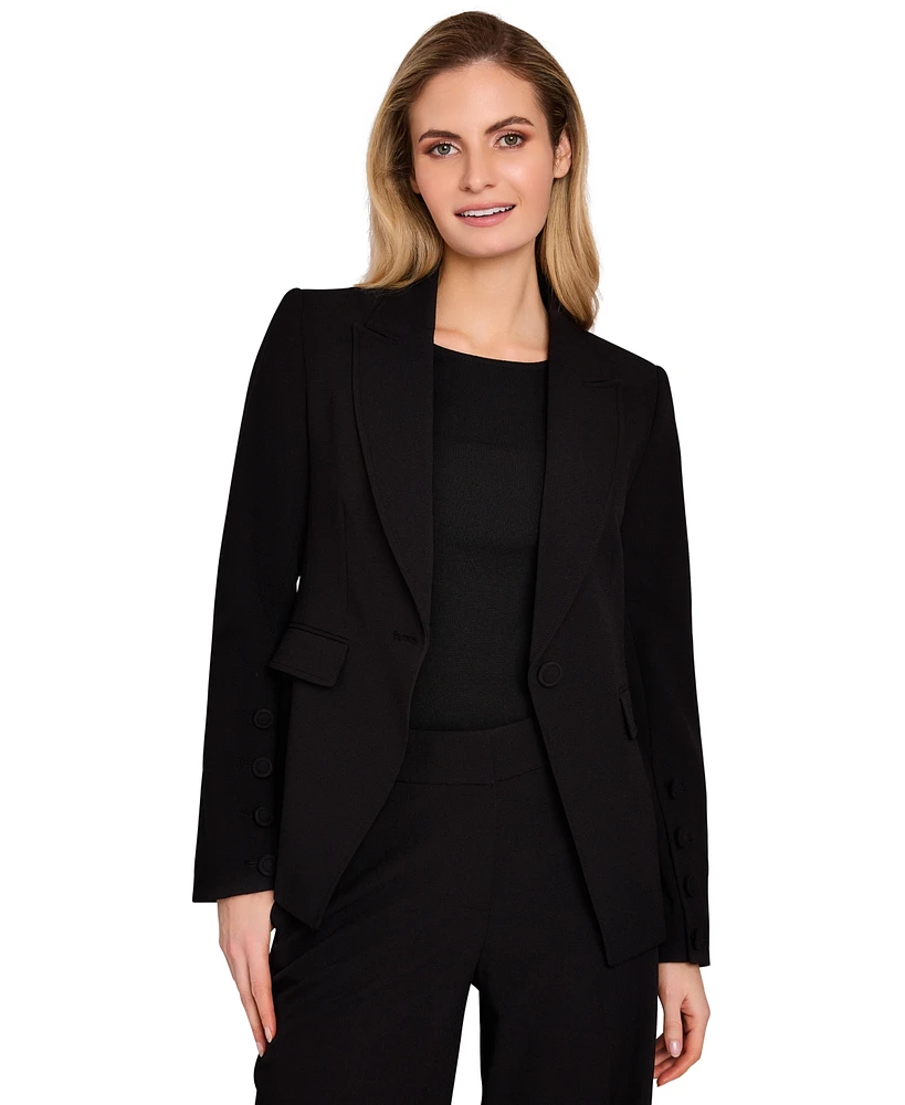 Tahari Asl Women's Single-Button Peak-Lapel Blazer