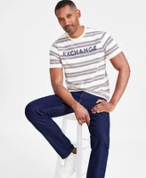 A|X Armani Exchange Men's Stripe Logo Graphic T-Shirt