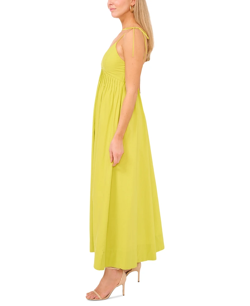 1.state Women's Cotton Tie-Strap Maxi Dress