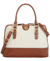 Giani Bernini Linen Croc-Embossed Dome Satchel