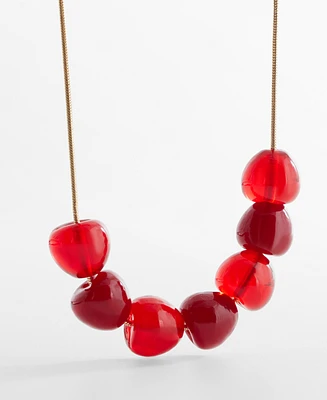 Mango Women's Cherry Pendant Necklace