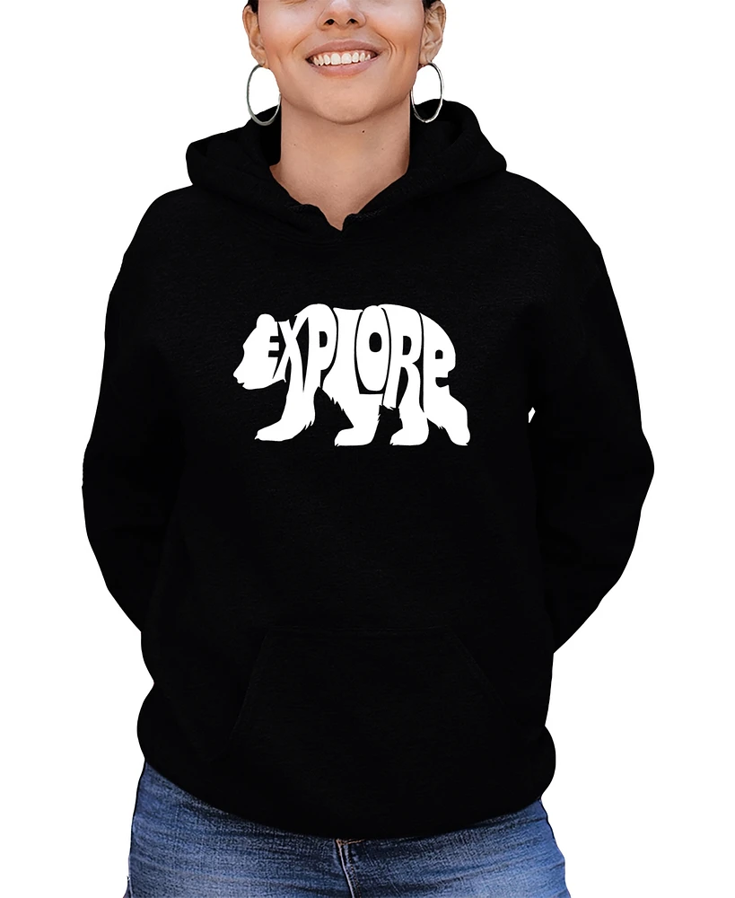 La Pop Art Women's Word Explore Hooded Sweatshirt