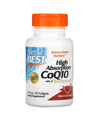 Doctor's Best High Absorption CoQ10 100 mg - 120 Softgels - Assorted Pre