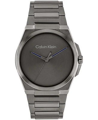 Calvin Klein Men's Meta-Minimal Grey Stainless Steel Watch 41mm
