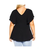 City Chic Women's Romantic Mood Top