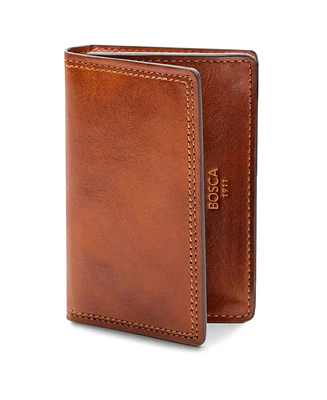 Bosca | Men's 2 Pocket Card Case Wallet w/I.d. Window in Dolce Italian Leather