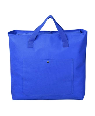 Yescom Polyester Tote Bag w/ Zipper Pocket Handle for Foot Bath Basin Reusable Bag Blue