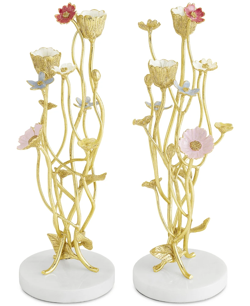 Michael Aram Wildflowers Candle Holders, Set of 2