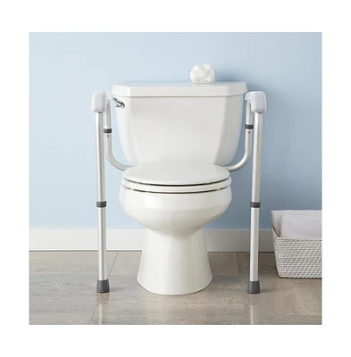 Yescom Adjustable Toilet Safety Rail Grab Bar Bathroom Safety for Elderly Handicap