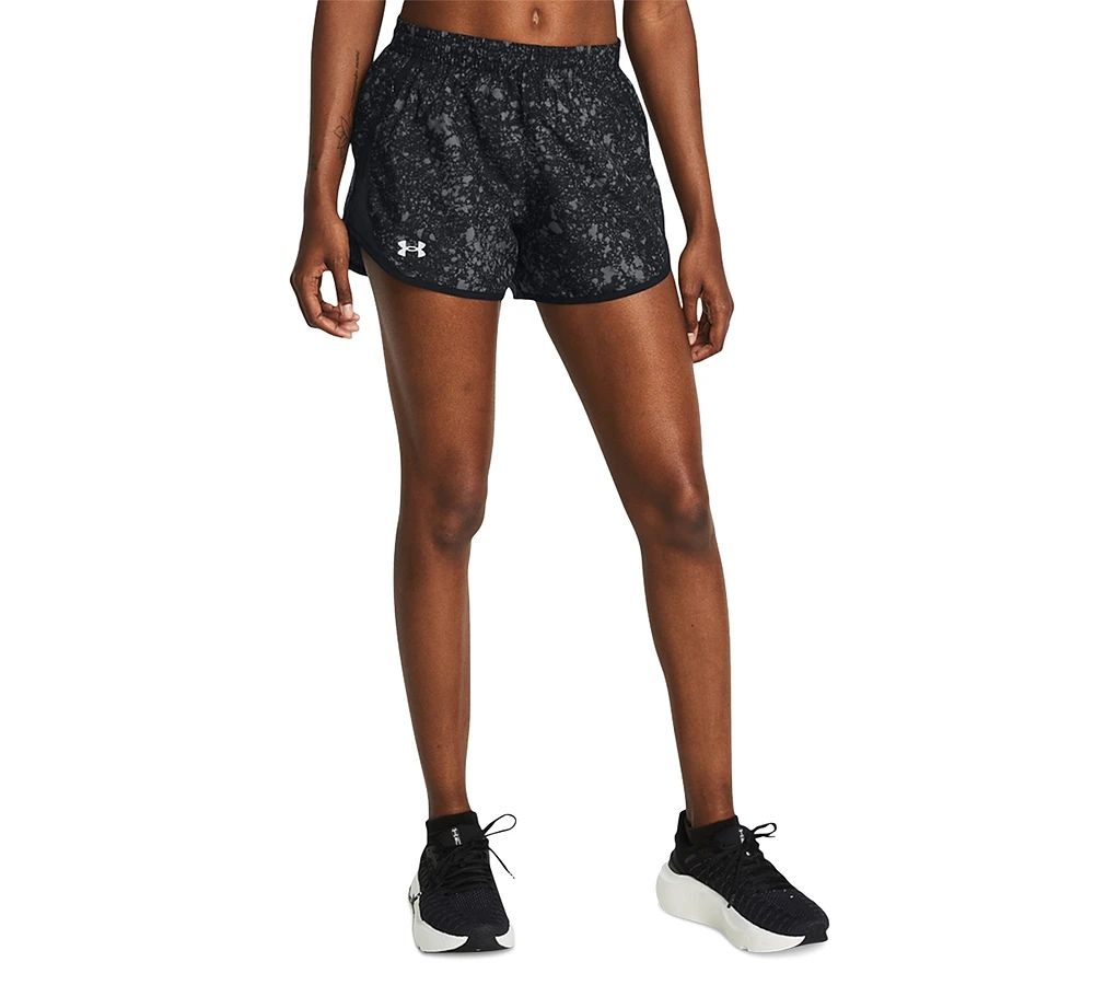 Under Armour Women's Fly By Printed Mesh-Side Shorts