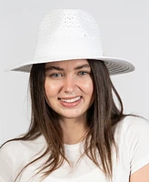 Vince Camuto Straw Panama Hat with Icon Detail