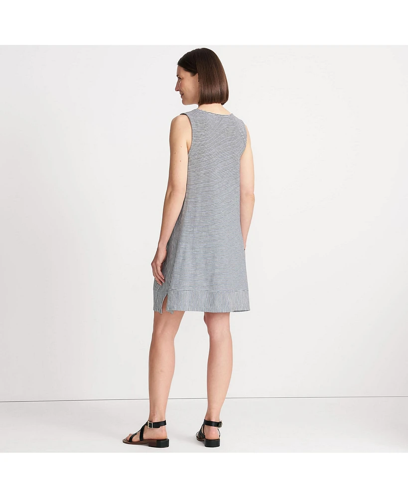 Lands' End Petite Slub Swing Tank Dress