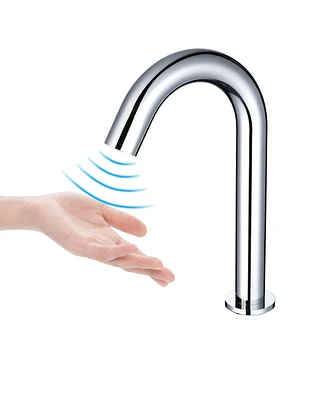Yescom Aquaterior Automatic Sensor Touchless Faucet 1-hole Deck Mount Faucet Cold Hot Water