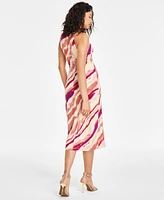 Rachel Roy Women's Printed Sleeveless Midi Sheath Dress