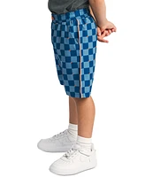 Sovereign Code Big Boys 4-Way-Stretch Checker-Print Swim Trunks