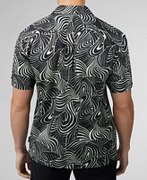 Ben Sherman Men's Psychedelic Swirl Print Short Sleeve Shirt