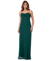 Betsy & Adam Women's Draped Chiffon Gown