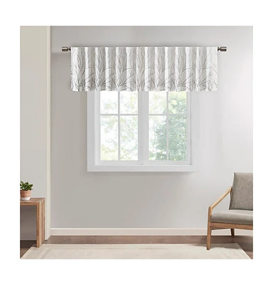 Madison Park Andora Faux Silk Embroidered Window Valance