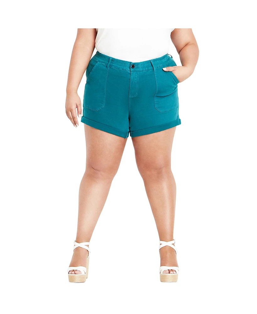 City Chic Plus Holiday Denim Short