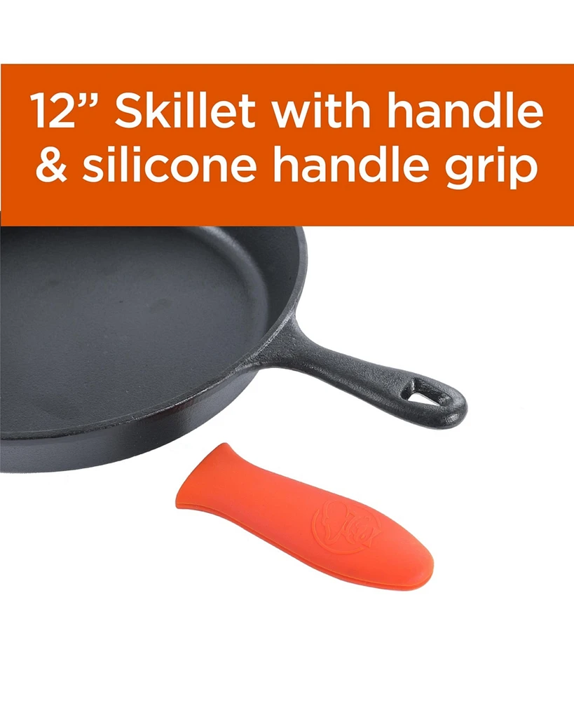 Commercial Chef 12 Inch Skillet with handle holder