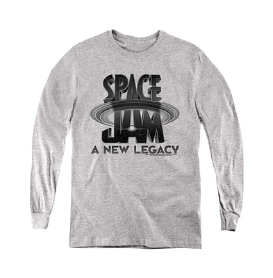 Space Jam 2 Youth Logo Black Long Sleeve Sweatshirt