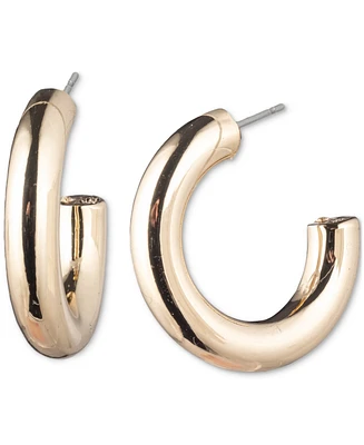 Karl Lagerfeld Paris Gold-Tone Small Tubular C-Hoop Earrings