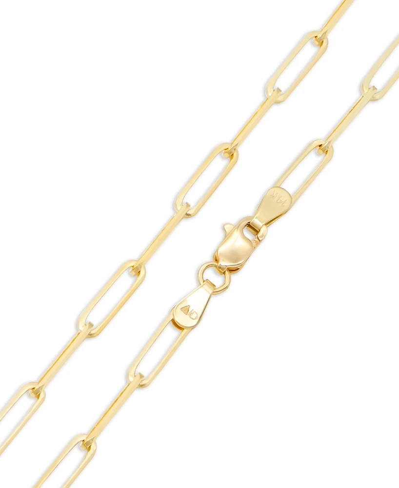 Devata 14K Gold Paperclip 2.8mm Chain Necklace, 20", approx. 5.4gr