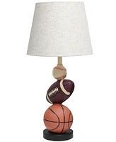 Simple Designs SportsLite 22" Tall Popular Sports Combo Basketball, Baseball, Football Polyresin Table Desk Lamp