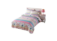 MarCielo Kids Girls Quilt Set Bedspread Coverlet Set A73 Full